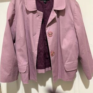 Tara Jarmon Lilac Textured Cropped Blazer